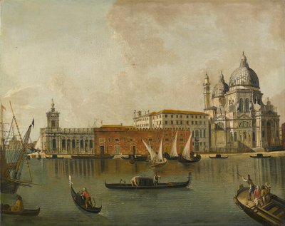 Vue sur la Dogana et Santa Maria della Salute à Venise - Follower of Michele Marieschi